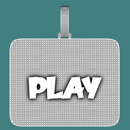 CUSTOM LETTER NECKLACE 3D BIG SQUARE