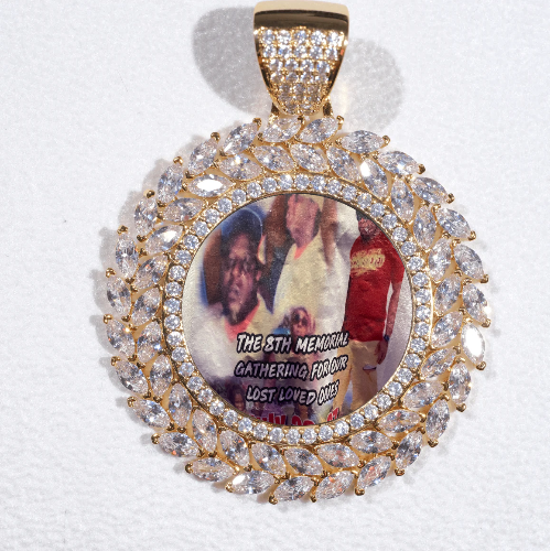 Large 3D Wheat Ear Custom Picture Pendant