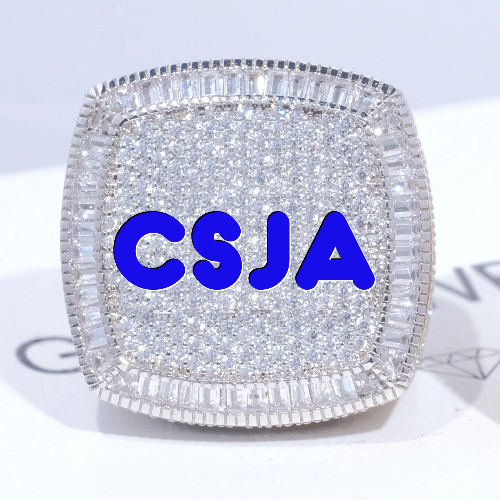 CUSTOM LETTER 3D ICED RING