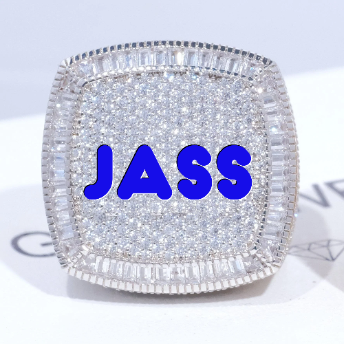 CUSTOM LETTER 3D ICED RING