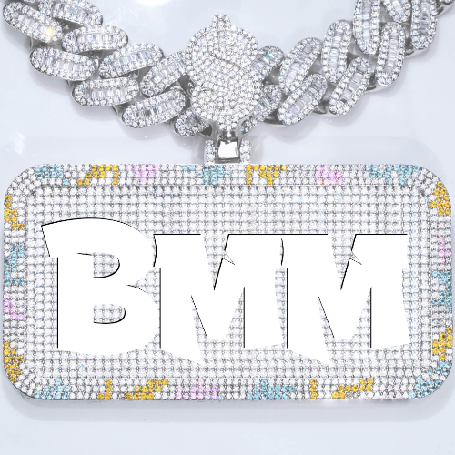 CUSTOM LETTER NECKLACE 3D COLORFUL SQUARE