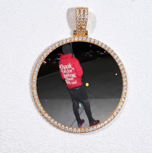 MEDIUM 3D CIRCLE CUSTOM PICTURE PENDANT