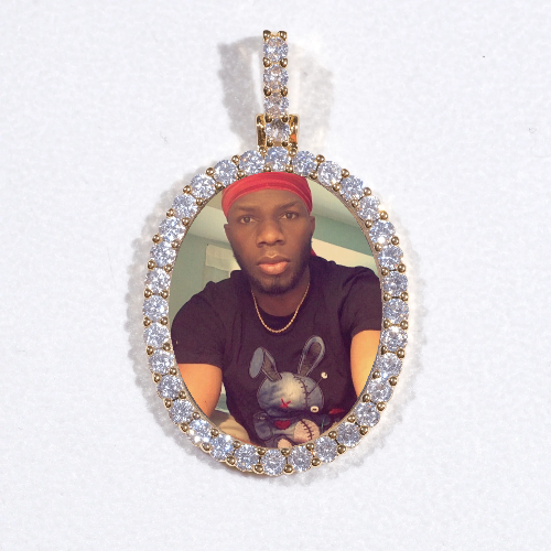 3D Oval Custom Picture Pendant
