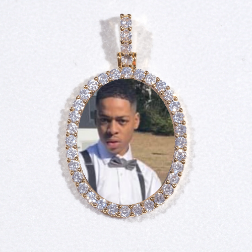 3D Oval Custom Picture Pendant