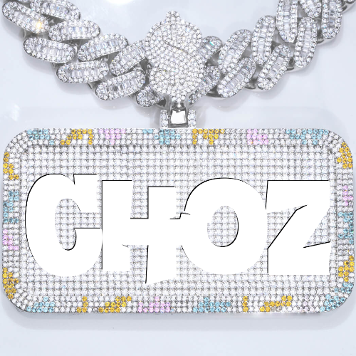CUSTOM LETTER NECKLACE 3D COLORFUL SQUARE
