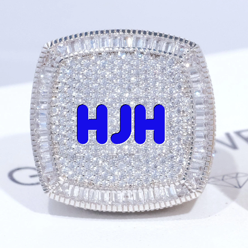 CUSTOM LETTER 3D ICED RING