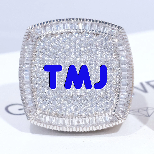 CUSTOM LETTER 3D ICED RING