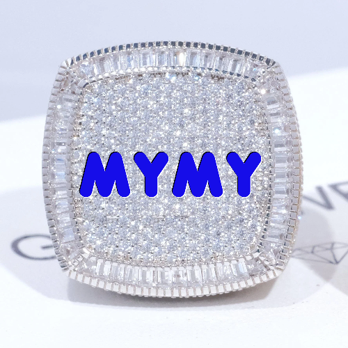 CUSTOM LETTER 3D ICED RING