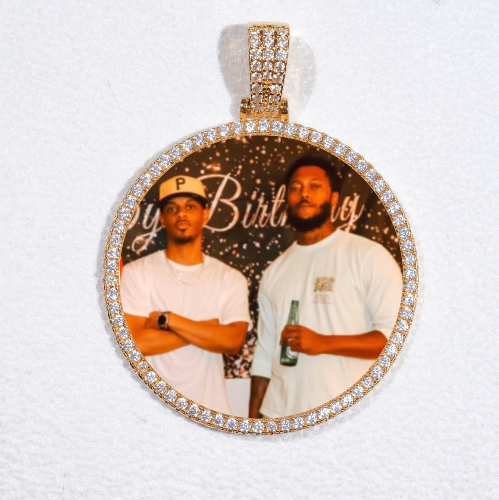 MEDIUM 3D CIRCLE CUSTOM PICTURE PENDANT