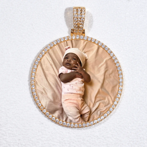 MEDIUM 3D CIRCLE CUSTOM PICTURE PENDANT