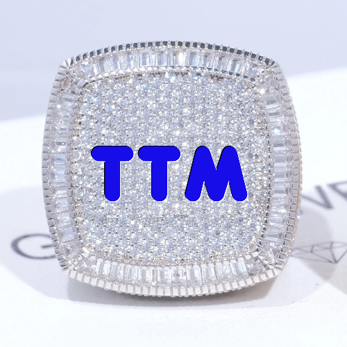 CUSTOM LETTER 3D ICED RING