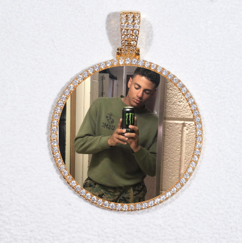 MEDIUM 3D CIRCLE CUSTOM PICTURE PENDANT