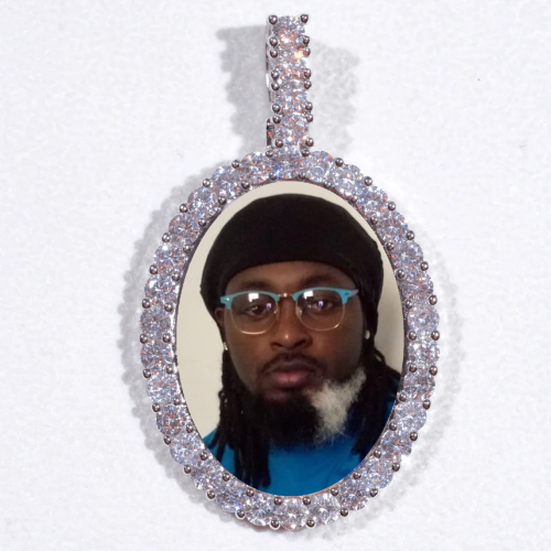 Large 3D Oval Custom Picture Pendant