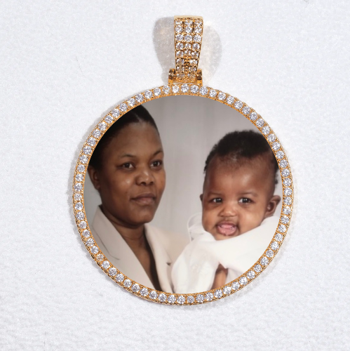 MEDIUM 3D CIRCLE CUSTOM PICTURE PENDANT