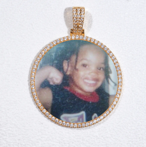 MEDIUM 3D CIRCLE CUSTOM PICTURE PENDANT