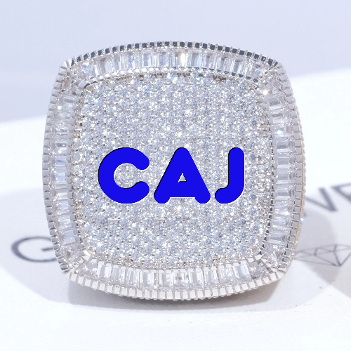 CUSTOM LETTER 3D ICED RING