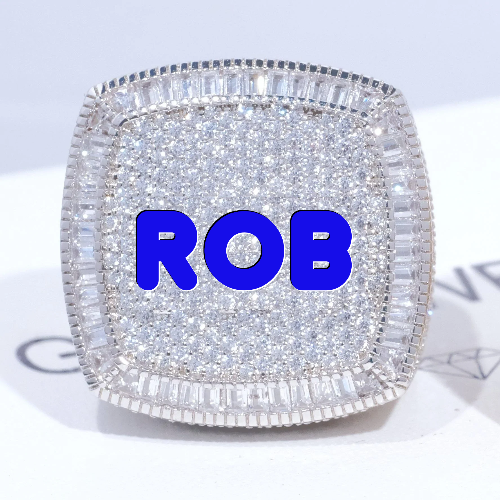 CUSTOM LETTER 3D ICED RING