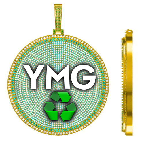 CUSTOM LETTER NECKLACE 3D BIG DISC