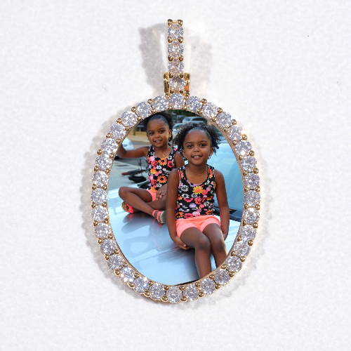 3D Oval Custom Picture Pendant