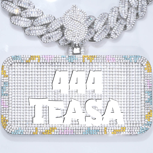 CUSTOM LETTER NECKLACE 3D COLORFUL SQUARE