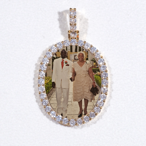 3D Oval Custom Picture Pendant