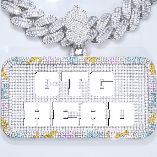 CUSTOM LETTER NECKLACE 3D COLORFUL SQUARE