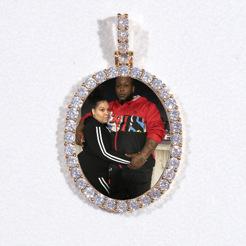 3D Oval Custom Picture Pendant