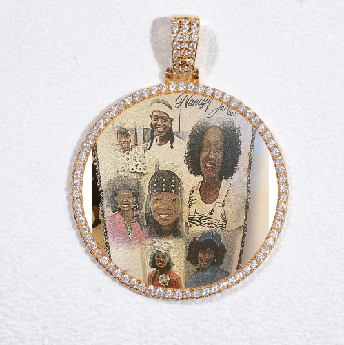 MEDIUM 3D CIRCLE CUSTOM PICTURE PENDANT