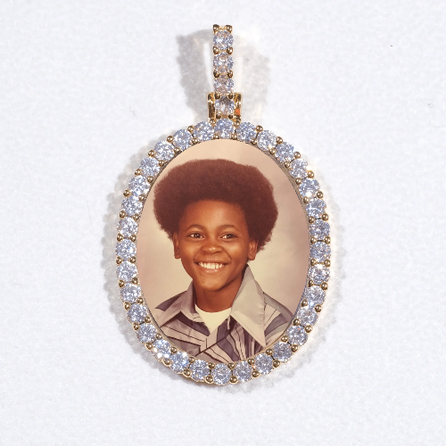 3D Oval Custom Picture Pendant