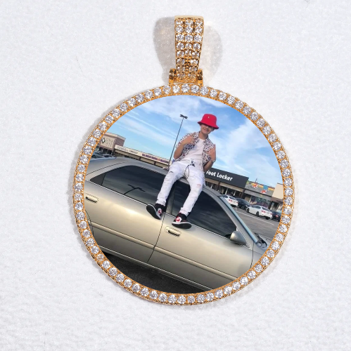 MEDIUM 3D CIRCLE CUSTOM PICTURE PENDANT