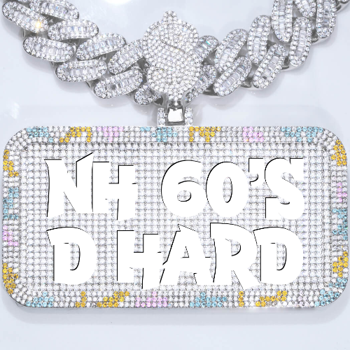 CUSTOM LETTER NECKLACE 3D COLORFUL SQUARE