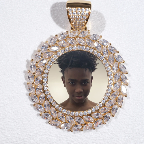 Large 3D Wheat Ear Custom Picture Pendant
