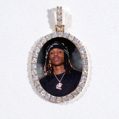 3D Oval Custom Picture Pendant