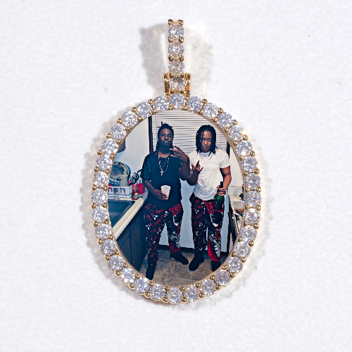 3D Oval Custom Picture Pendant
