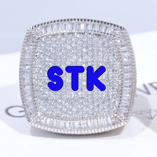 CUSTOM LETTER 3D ICED RING