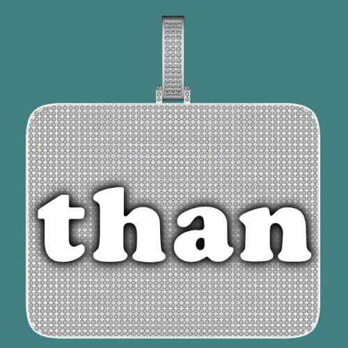 CUSTOM LETTER NECKLACE 3D BIG SQUARE