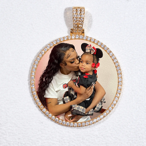 MEDIUM 3D CIRCLE CUSTOM PICTURE PENDANT