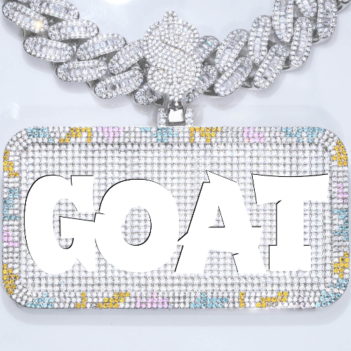 CUSTOM LETTER NECKLACE 3D COLORFUL SQUARE