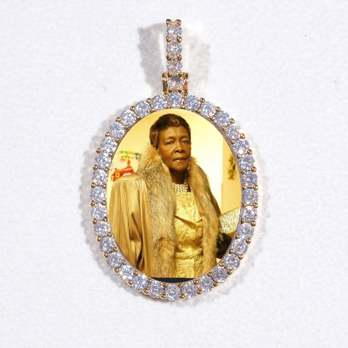 3D Oval Custom Picture Pendant