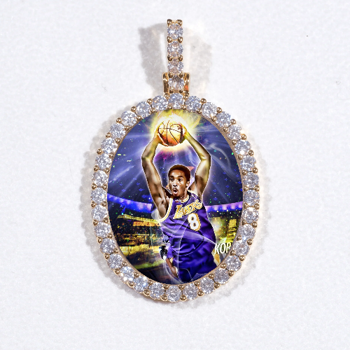 3D Oval Custom Picture Pendant