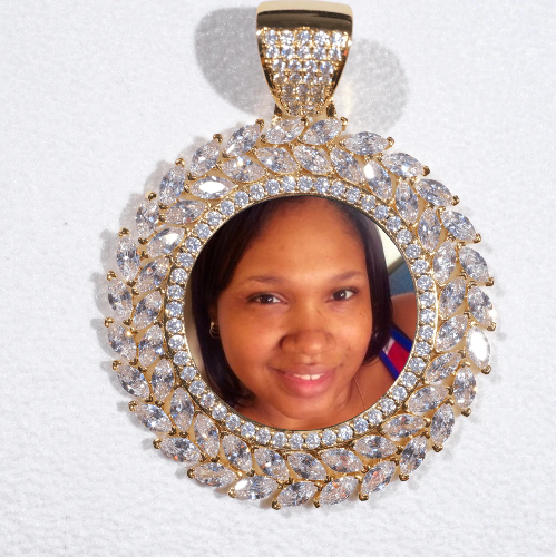 Large 3D Wheat Ear Custom Picture Pendant