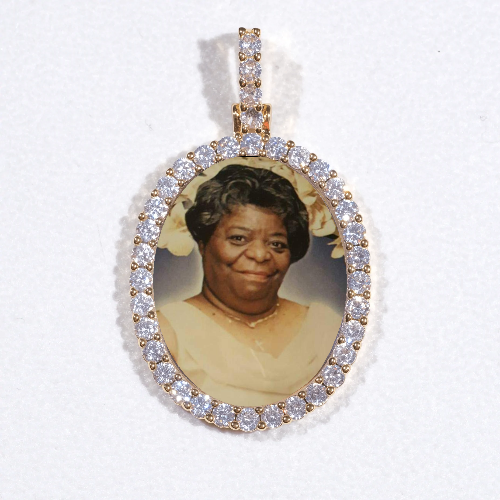 3D Oval Custom Picture Pendant