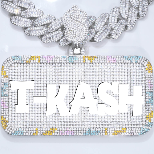 CUSTOM LETTER NECKLACE 3D COLORFUL SQUARE