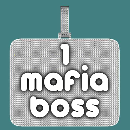 CUSTOM LETTER NECKLACE 3D BIG SQUARE