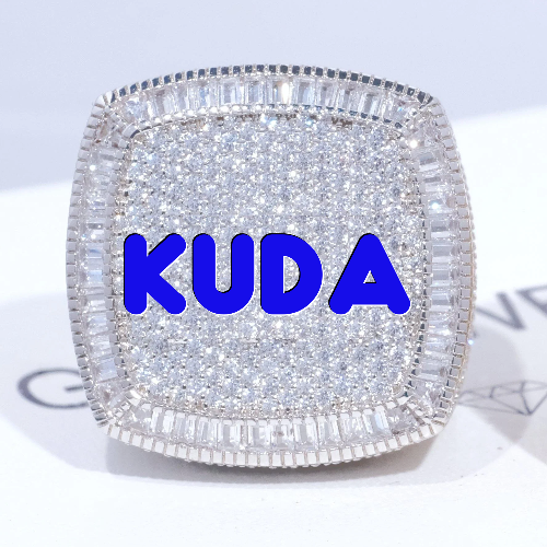 CUSTOM LETTER 3D ICED RING
