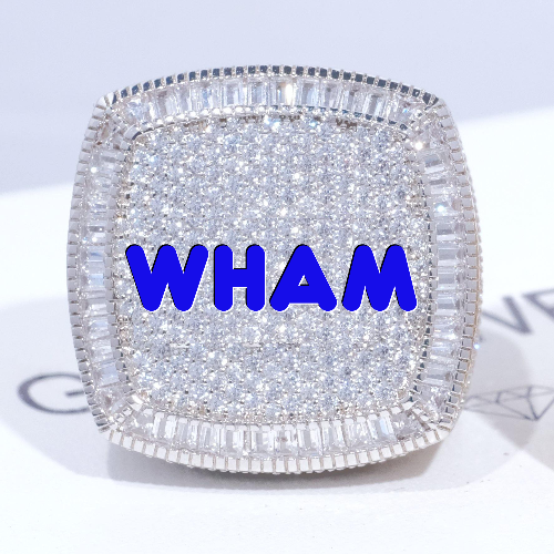 CUSTOM LETTER 3D ICED RING