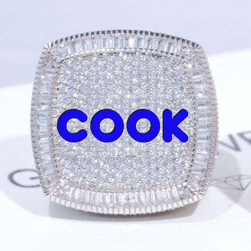 CUSTOM LETTER 3D ICED RING