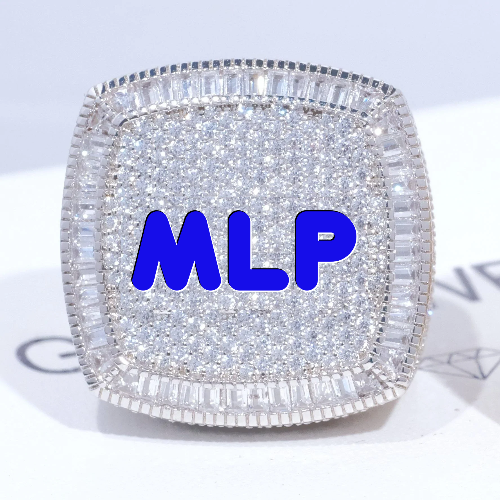CUSTOM LETTER 3D ICED RING