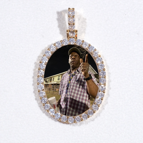 3D Oval Custom Picture Pendant