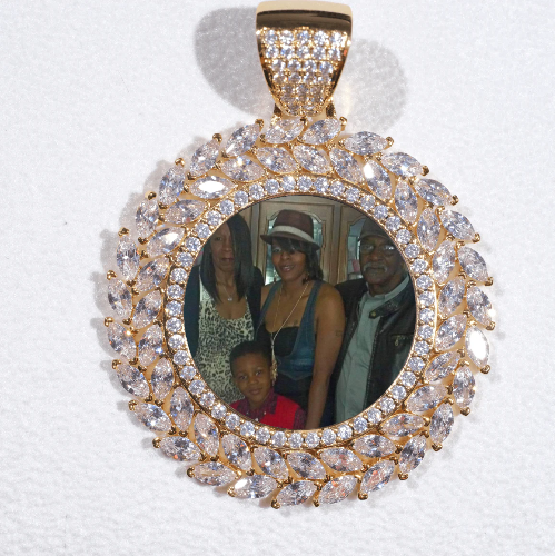 Large 3D Wheat Ear Custom Picture Pendant